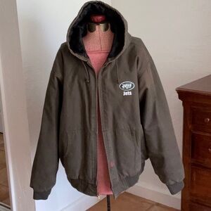 Men's Hooded Bomber Jacket - Dark Green